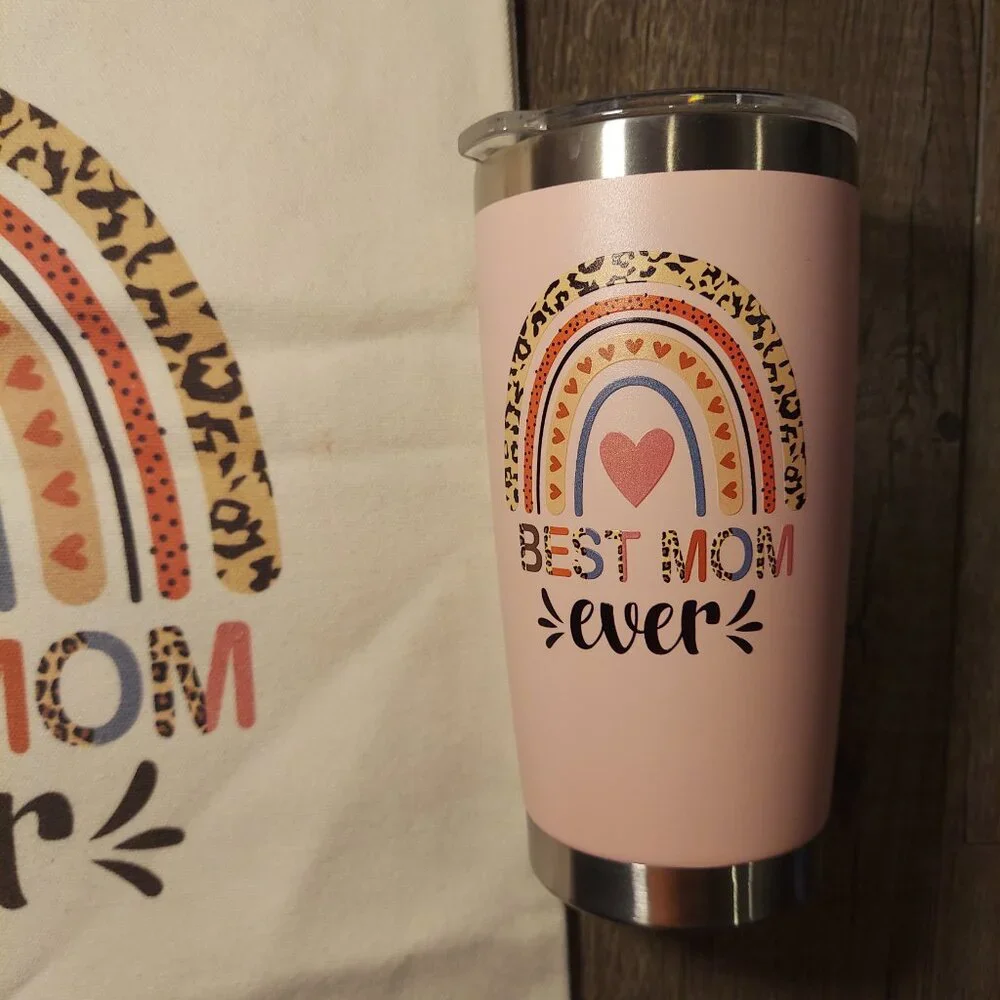 Best Mom Ever Gift Set Tumbler and Tote Bag